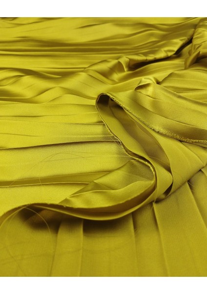 Yağ Yeşiline Dönük Renkte Pliseli Kumaş (En 150 cm x Boy 200 Cm) fiyatları