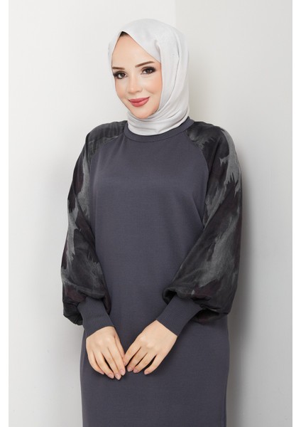 Kadın Kolu Ipek Kupra Merserize Triko Elbise -PMK484 fırsatları