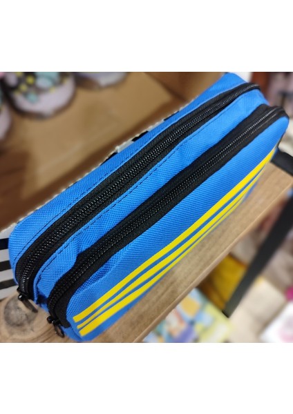 Sarı Lacivert Çift Bölümlü Kalem Çantası fiyatları