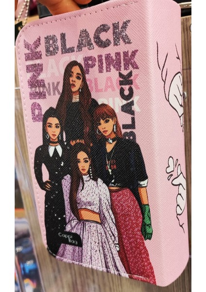 3 Bölmeli Blackpink Figürlü Kalem Kutusu/çantası fiyatları
