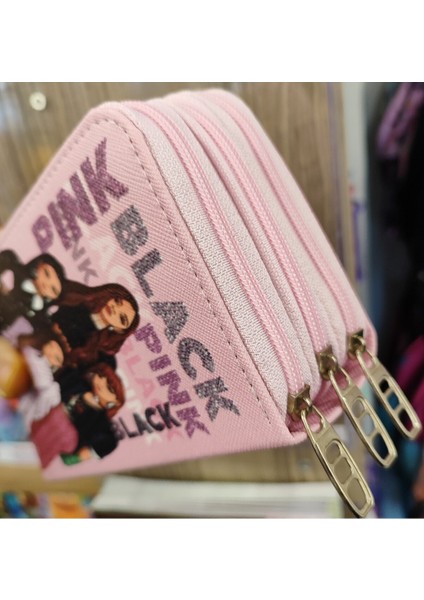 3 Bölmeli Blackpink Figürlü Kalem Kutusu/çantası modelleri