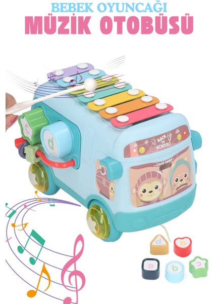 Çok Yönlü Bebek Oyuncağı Müzik Eğlence Otobüsü Tak Çıkar fiyatları