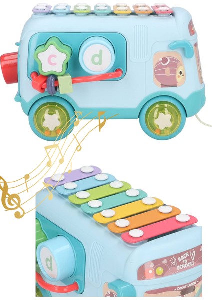 Çok Yönlü Bebek Oyuncağı Müzik Eğlence Otobüsü Tak Çıkar modelleri