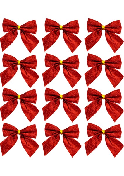 Yılbaşı Ağaç Süsü Simli Fiyonk 12LI 4 cm