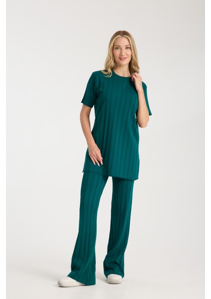 Çizgili Relax Fit Ikili Takım