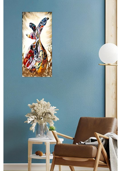 Altın Turna Kuşu Temalı Temperli Cam Dik Tablo 30X60 cm Ebadında Uv Baskı - DCT074 fiyatları