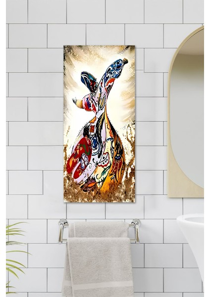 Altın Turna Kuşu Temalı Temperli Cam Dik Tablo 30X60 cm Ebadında Uv Baskı - DCT074 fırsatları