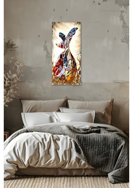 Altın Turna Kuşu Temalı Temperli Cam Dik Tablo 30X60 cm Ebadında Uv Baskı - DCT074 indirimleri