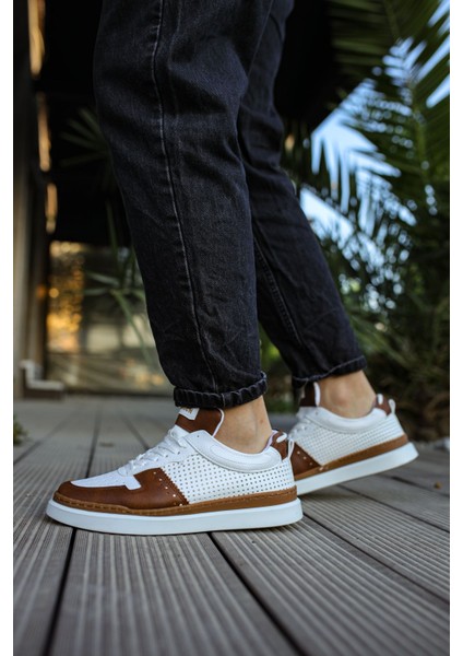 CH201 - Cbt Hercules Erkek Ayakkabı Taba/beyaz modelleri