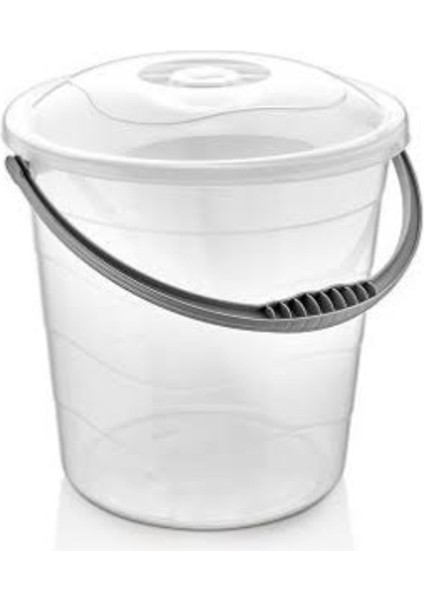 Pratik Kullanımlı 10 Litre Şeffaf Kapaklı Çok Amaçlı Kova