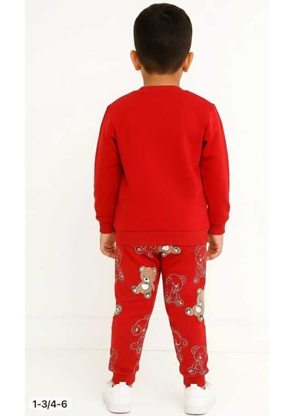 Kırmızı Ayıcık 4-5-6 Yaş Çocuk Alt Üst Takım Pijama Takım modelleri
