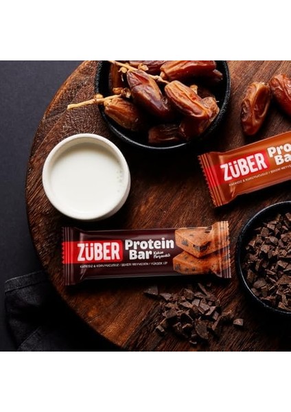 Züber Kakao Parçacıklı Protein Bar - 12 Adet x 35GR modelleri