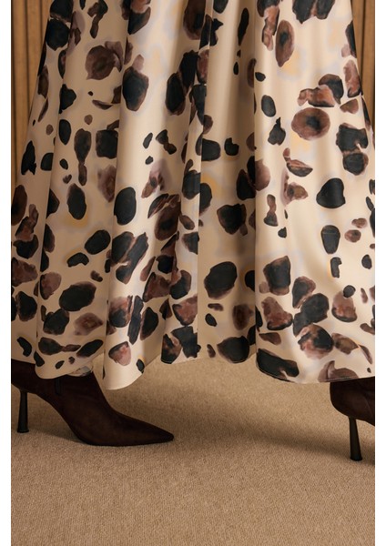 Desenli Kloş Etek indirimleri