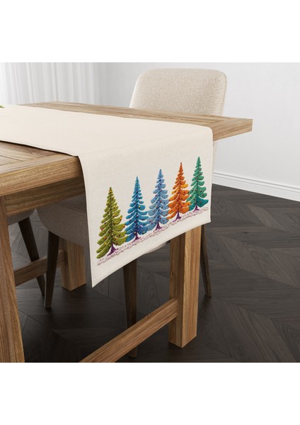 Dijital Baskılı Runner - Yılbaşı / Christmas Desenli - 140X40 cm fırsatları