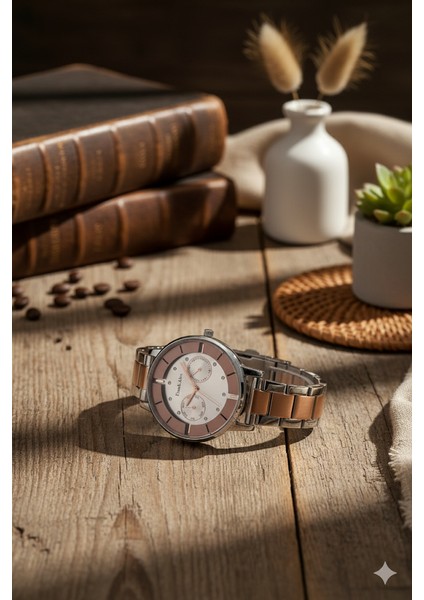 Kadın Kol Saati Gümüş Renk, Gümüş Kadran - Şık Metal Kordon, 2 Yıl Garantili fiyatları