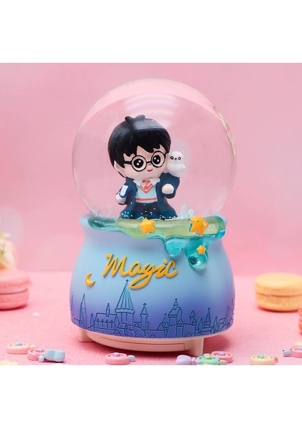 Sihirli Magic Tasarım Işıklı Müzikli Püskürtmeli Büyük Boy Kar Küresi