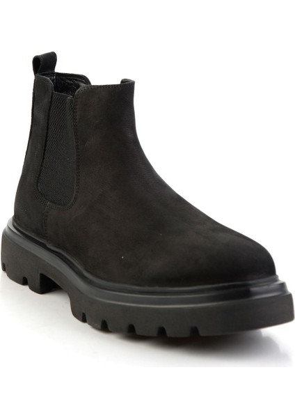 Siyah Hakiki Deri Erkek Bot & Bootie E02811242701 fiyatları