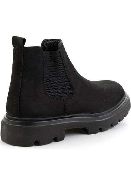 Siyah Hakiki Deri Erkek Bot & Bootie E02811242701 modelleri