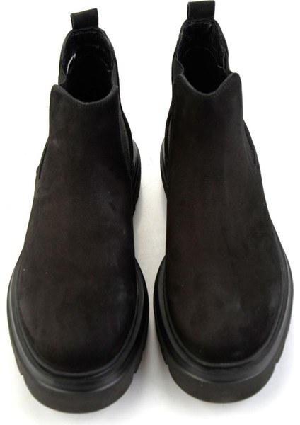 Siyah Hakiki Deri Erkek Bot & Bootie E02811242701 fırsatları