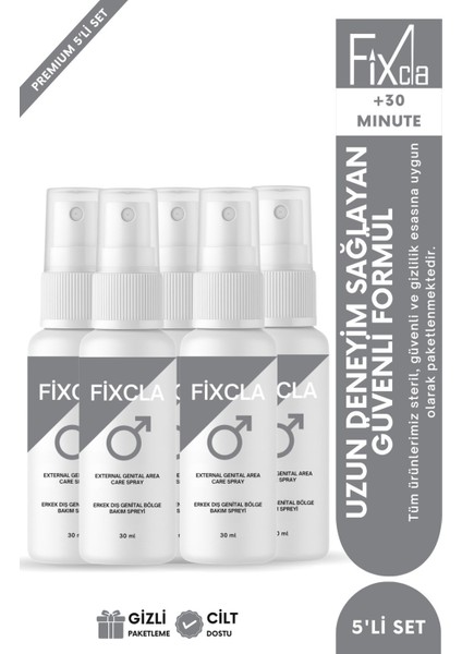 Platinum Series Erkek Sprey 30 ml – Pratik Erkek Süre Destekleyici 5’li Set +30 Minute