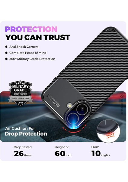 Apple iPhone 17 Uyumlu Kılıf Karbon Tasarım Kamera Korumalı Silikon Telefon Kılıfı Kapak modelleri