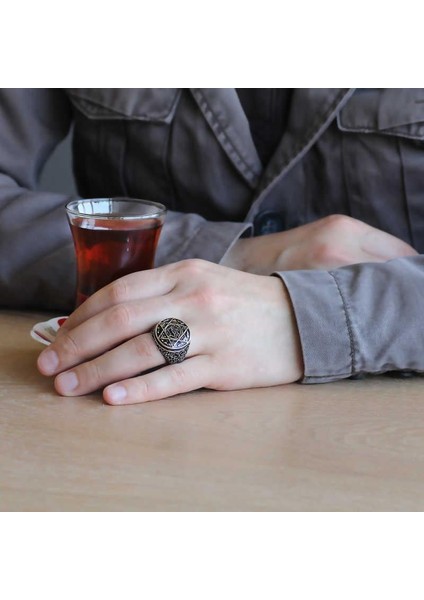 Hk Gümüş Erkek Yüzük Süleyman Peygamber Mührü |Gümüş Takı Hediyelik Ürünler modelleri