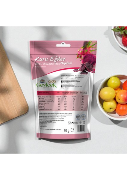 Kurutulmuş Ejder Meyvesi 30 gr modelleri