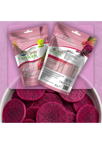 Kurutulmuş Ejder Meyvesi 30 gr fırsatları