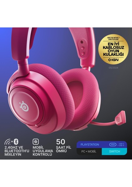 Arctis Nova 7p Gen2 Kablosuz Magenta Gaming Kulaklık indirimleri