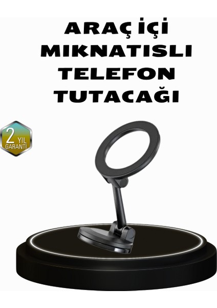360° Dönebilen Katlanır Manyetik Araç Telefon Tutucu – Magsafe Uyumlu, Kompakt ve Şık Tasarım