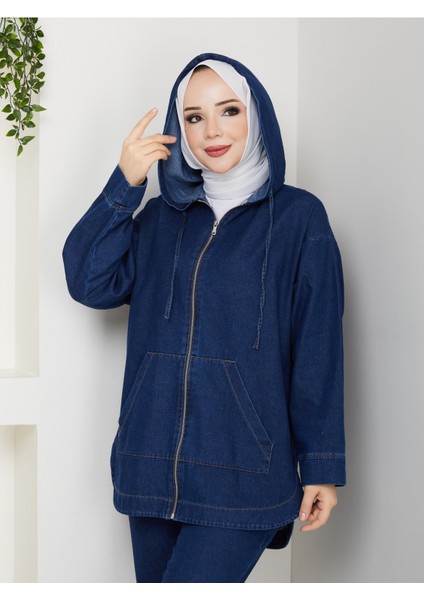 Kadın Pantolonlu Ikili Salaş Kot Takım -PMK488 fırsatları