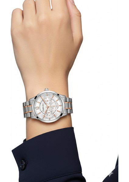 Kadın Kol Saati Gümüş Renk, Gümüş Kadran - Şık Metal Kordon, 2 Yıl Garantili fiyatları