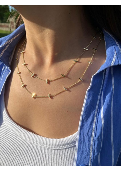 Çubuk Desen Dolama Zincir Kolye fiyatları