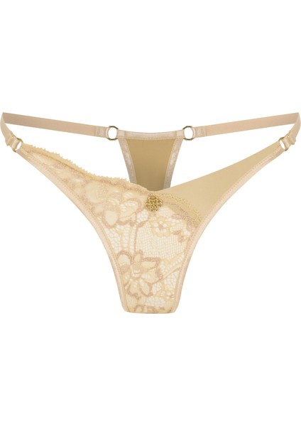 Le Passe Ten Saten Detaylı Dantelli String