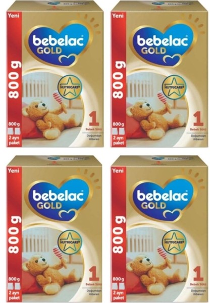 Bebelac Gold 1 Numara 800 gr x 4 Adet Avantaj Paketi