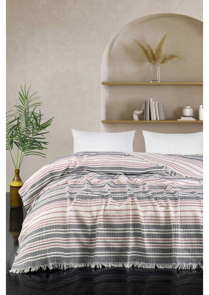 Çift Kişilik Yatak Pikesi Güneş Pudra Gri 200 x 230 cm