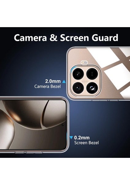 Xiaomi 15T Pro ile Uyumlu Kılıf Şeffaf Kamera Korumalı Esnek Silikon Telefon Kılıfı Kapak indirimleri