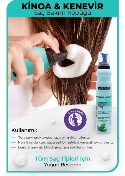 Saç Köpüğü 200ML Kınoa Kenevir modelleri