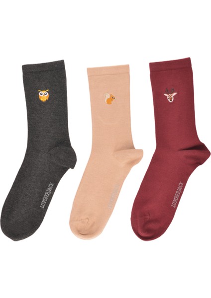 Wl Anımal 3 Lu Skt-W 5pr Çok Renkli Kadın Soket Çorap