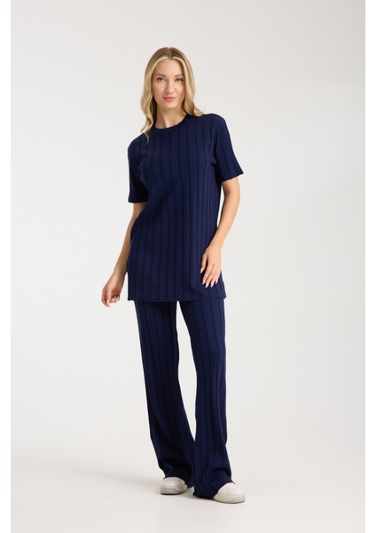 Çizgili Relax Fit Ikili Takım