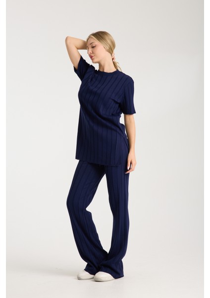 Çizgili Relax Fit Ikili Takım indirimleri