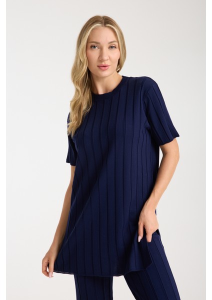 Çizgili Relax Fit Ikili Takım