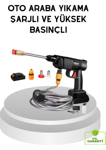 Taşınabilir Akülü Araba Yıkama Makinesi 1.7 Mpa Basınçlı ve Ergonomik Tasar? - M364K213-R94