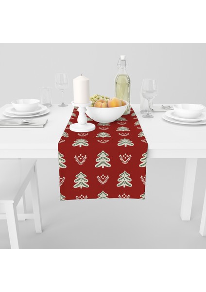 Dijital Baskılı Runner - Yılbaşı / Christmas Desenli - 140X40 cm fiyatları