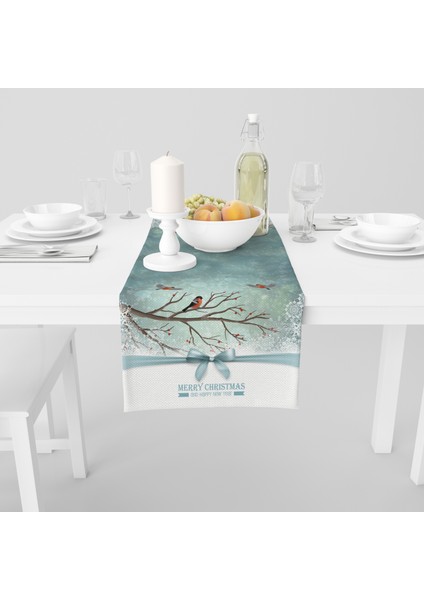 Dijital Baskılı Runner - Yılbaşı / Christmas Desenli - 140X40 cm fiyatları