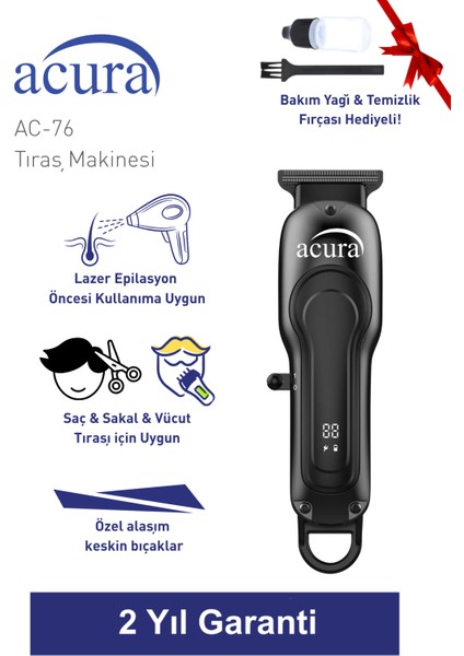 Ac-76 Lazer Epilasyon Öncesi Tüm Vücut Tıraş Makinesi