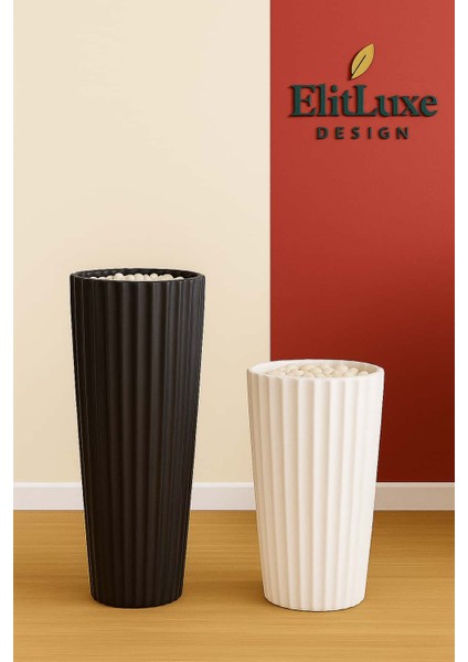 Elitluxe 170 cm Yapay Salon Bitkisi – 24 Yaprak – Büyük Dekoratif Yapay Çiçek – Beyaz Premium Saksı modelleri