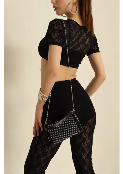 Mini Boy Taş Tasarımlı Kadın El ve Omuz Çantası fiyatları