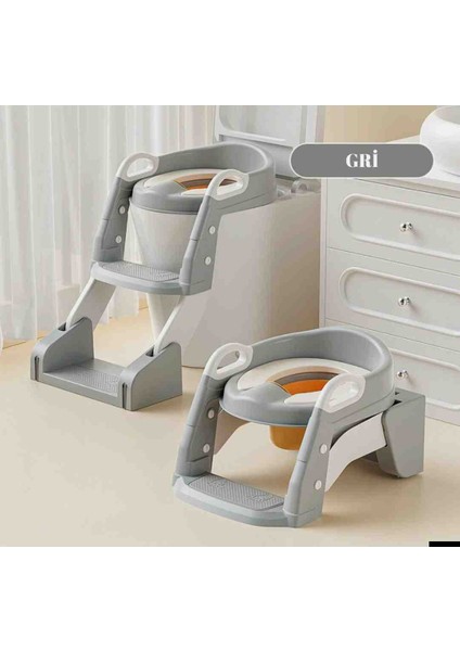 “SoftSeat Tuvalet Eğitimi Oturağı - Katlanabilir ve Taşınabilir Hocafone Merdivenli Tuvalet Adaptörü