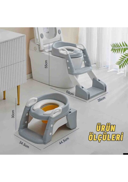 “SoftSeat Tuvalet Eğitimi Oturağı - Katlanabilir ve Taşınabilir Hocafone Merdivenli Tuvalet Adaptörü fırsatları